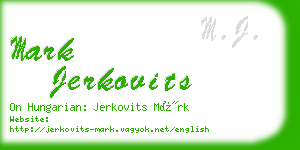 mark jerkovits business card